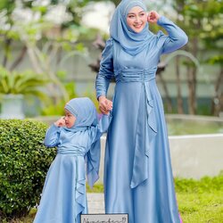 ชุดเดรสเด็กมุสลิม รุ่นจัสมินเด็กน้อย เนื้อผ้าซาร่า เด็กหญิง ชุดเด็กอิสลาม ชุดเด็กมุสลิม ชุดรายอเด็กมีไซซ์ M-3XL สำเนา