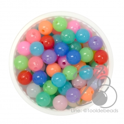 ลูกปัดกิโล ตราจระเข้ 8มม. สีหวาน (1 กิโลกรัม) SKU-07847