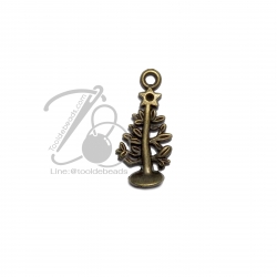 จี้เหล็ก 407 12*24มม. ลายต้นคริสต์มาส สีสนิม (1 ชิ้น) SKU-05974