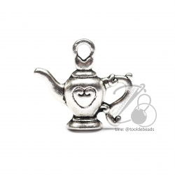 จี้เหล็ก 246 22*20มม. ลายตะเกียง สีเงิน (1 ชิ้น) SKU-00686