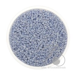 ลูกปัดเม็ดทราย 12/0 โทนมุก สีน้ำเงิน (450 กรัม) SKU-08652