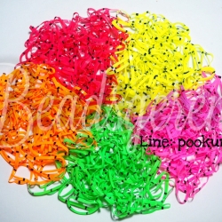 หนังยางรัดผม สีผสม 18 เส้นกลาง (1 กิโลกรัม) SKU-05334