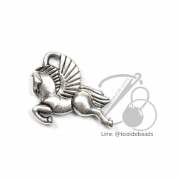 ลูกปัดโรเดียม 85 19มม. ลายม้าบิน (1 ชิ้น) SKU-03554