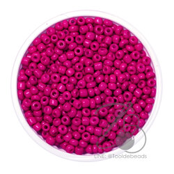 OK Brand ลูกปัดเม็ดทราย 8/0 โทนด้าน สีโอรสเข้ม (450 กรัม) SKU-08173