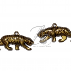 จี้อะคริลิค 69*23มม. ลายเสือ สีสนิม (500 กรัม) SKU-05925