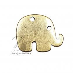 จี้เหล็ก 293 24*19มม. ลายช้างเรียบ สีสนิม (1 ชิ้น) SKU-00760