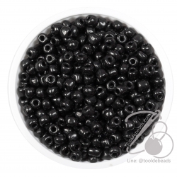 ลูกปัดเม็ดทราย 6/0 โทนด้าน สีดำ (450 กรัม) SKU-03825