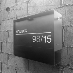 ตู้จดหมายพร้อมที่ใส่หนังสือพิมพ์ ขนาดใหญ่