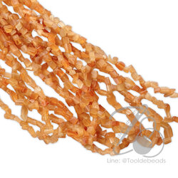 หิน Cat's Eye 6มม. สีส้ม ทรงหินแตก (250 เม็ด) SKU-16998