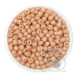 OK Brand ลูกปัดเม็ดทราย 6/0 โทนด้าน สีเนื้อ (450 กรัม) SKU-08329