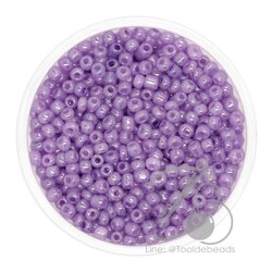 OK Brand ลูกปัดเม็ดทราย 8/0 โทนมุก สีม่วง (450กรัม) SKU-09046