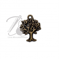 จี้เหล็ก 413 17*22มม. ลายต้นไม้ สีสนิม (1 ชิ้น) SKU-05989