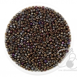 ลูกปัดเม็ดทราย 12/0 โทนมุก สีเมทาลิก (450 กรัม) SKU-04106