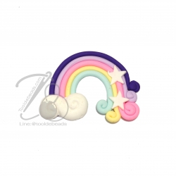 ดินปั้น 06 30*42มม. ลายสายรุ้ง (1 ชิ้น) SKU-06499