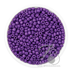 OK Brand ลูกปัดเม็ดทราย 8/0 โทนด้าน สีม่วงเข้ม (450 กรัม) SKU-08254