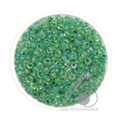 ลูกปัดเม็ดทราย 6/0 สอดไส้ สีเขียว (450 กรัม) SKU-08762