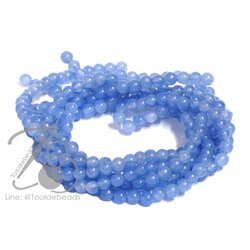 หิน blue Chalcedony 4มม. (96 เม็ด) SKU-09295