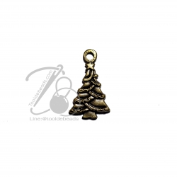 จี้เหล็ก 408 14*24มม. ลายต้นคริสต์มาส สีสนิม (1 ชิ้น) SKU-05975