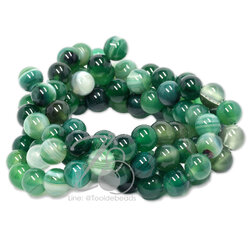 หิน green agate 8มม. (47 เม็ด) SKU-01047