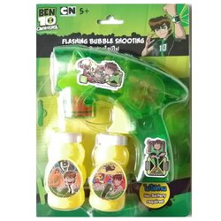 ปืนฉีดฟองสบู่ พร้อมส่งเพื่อการเล่นแบบการ์ตูน Ben10 ไม่ใช้แบตเตอรี่ มีไฟ