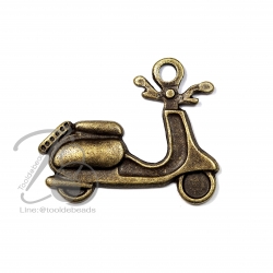 จี้เหล็ก 176 26*32มม. ลายสกูตเตอร์ สีสนิม (1 ชิ้น) SKU-00550