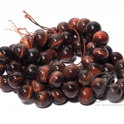 หิน Red Tiger Eyes 10มม. (38 เม็ด) SKU-01264