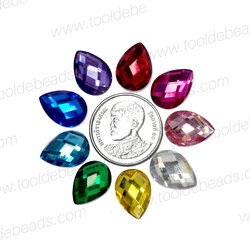 เพชรครึ่งซีก 10*14มม. ลายหยดน้ำ (20 ชิ้น) SKU-08094