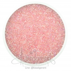 ลูกปัดเม็ดทราย 12/0 โทนรุ้ง สีโอรส (450 กรัม) SKU-04160