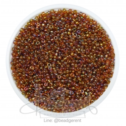 ลูกปัดเม็ดทราย 12/0 โทนรุ้ง สีน้ำตาล (450 กรัม) SKU-04133