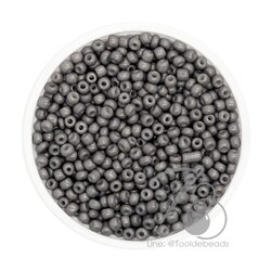 OK Brand ลูกปัดเม็ดทราย 8/0 โทนด้าน สีเทาอมเหลือง (450 กรัม) SKU-08918