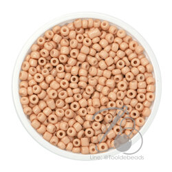 OK Brand ลูกปัดเม็ดทราย 8/0 โทนด้าน สีเนื้อ (450 กรัม) SKU-08275