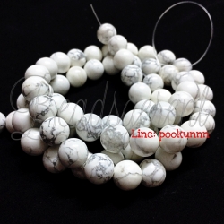 หิน Howlite 12มม. (32 เม็ด) SKU-01050