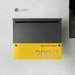 ตู้จดหมายรุ่น NEW 2022 แผ่นเลขเหล็ก ขนาดรวม 30x25 cm
