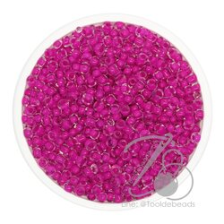 OK Brand ลูกปัดเม็ดทราย 8/0 สอดไส้ สีบานเย็น (450 กรัม) SKU-09040