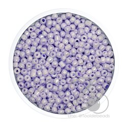 OK Brand ลูกปัดเม็ดทราย 8/0 โทนมุกด้าน สีม่วง (450 กรัม) SKU-09079