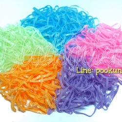 หนังยางรัดผม สีผสม 17 เส้นกลาง (1 กิโลกรัม) SKU-05333