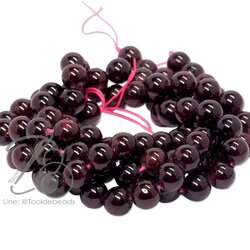 หิน โกเมน(Garnet) 8มม. (47 เม็ด) SKU-01462