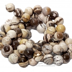 หิน Zebra Jasper 10มม. (38 เม็ด) SKU-01338