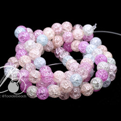 หิน Ice Quartz Pastel 8มม. (47 เม็ด) SKU-01058