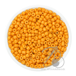 OK Brand ลูกปัดเม็ดทราย 8/0 โทนด้าน สีเหลืองทอง (450 กรัม) SKU-08242