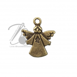 จี้เหล็ก 177 24*28มม ลายนางฟ้า สีสนิม (1 ชิ้น) SKU-00551