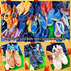 ขายส่งรองเท้าบูทผู้ชายมือสอง 100 บาท