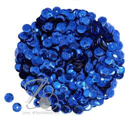 เลื่อมจาน สังกะสี 8มม. สีน้ำเงิน (100 กรัม) SKU-15195