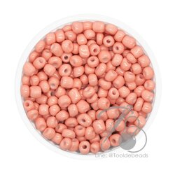 OK Brand ลูกปัดเม็ดทราย 6/0 โทนด้าน สีส้มอ่อน (450 กรัม) SKU-08963