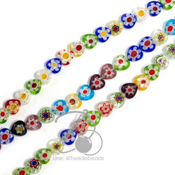 ลูกปัดญี่ปุ่น 8มม. ทรงหัวใจ (46 เม็ด) SKU-14566