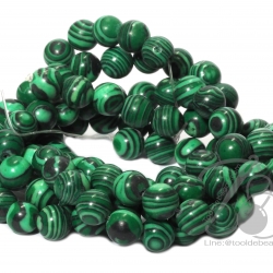 หิน Malachite 8มม. (50 เม็ด) SKU-01240
