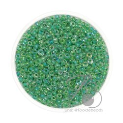 ลูกปัดเม็ดทราย 8/0 สอดไส้ สีเขียว (450 กรัม) SKU-08771