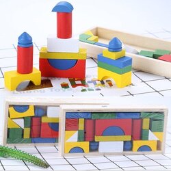 บล็อกไม้คณิตศาสตร์รูปทรงเรขาคณิต พร้อมส่ง Mathematical of Shape