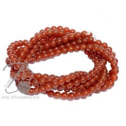 หิน carnelian 4มม. (94 เม็ด) SKU-09296