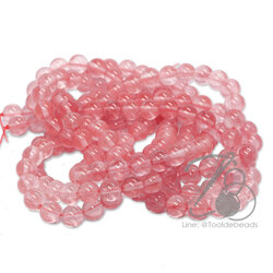 หิน cherry quartz 6มม. (57 เม็ด) SKU-09943